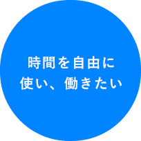 時間を自由に使い、働きたい